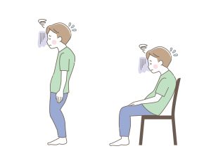 筋肉や関節に負担のかかる悪い姿勢