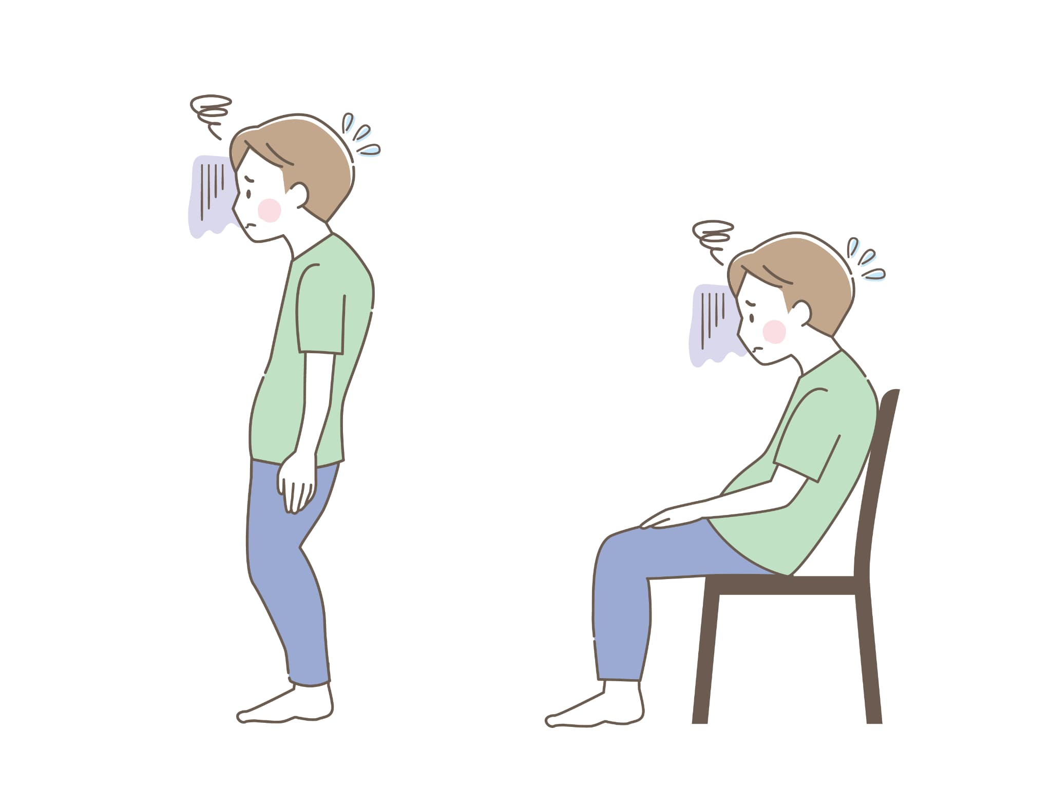 筋肉や関節に負担のかかる悪い姿勢